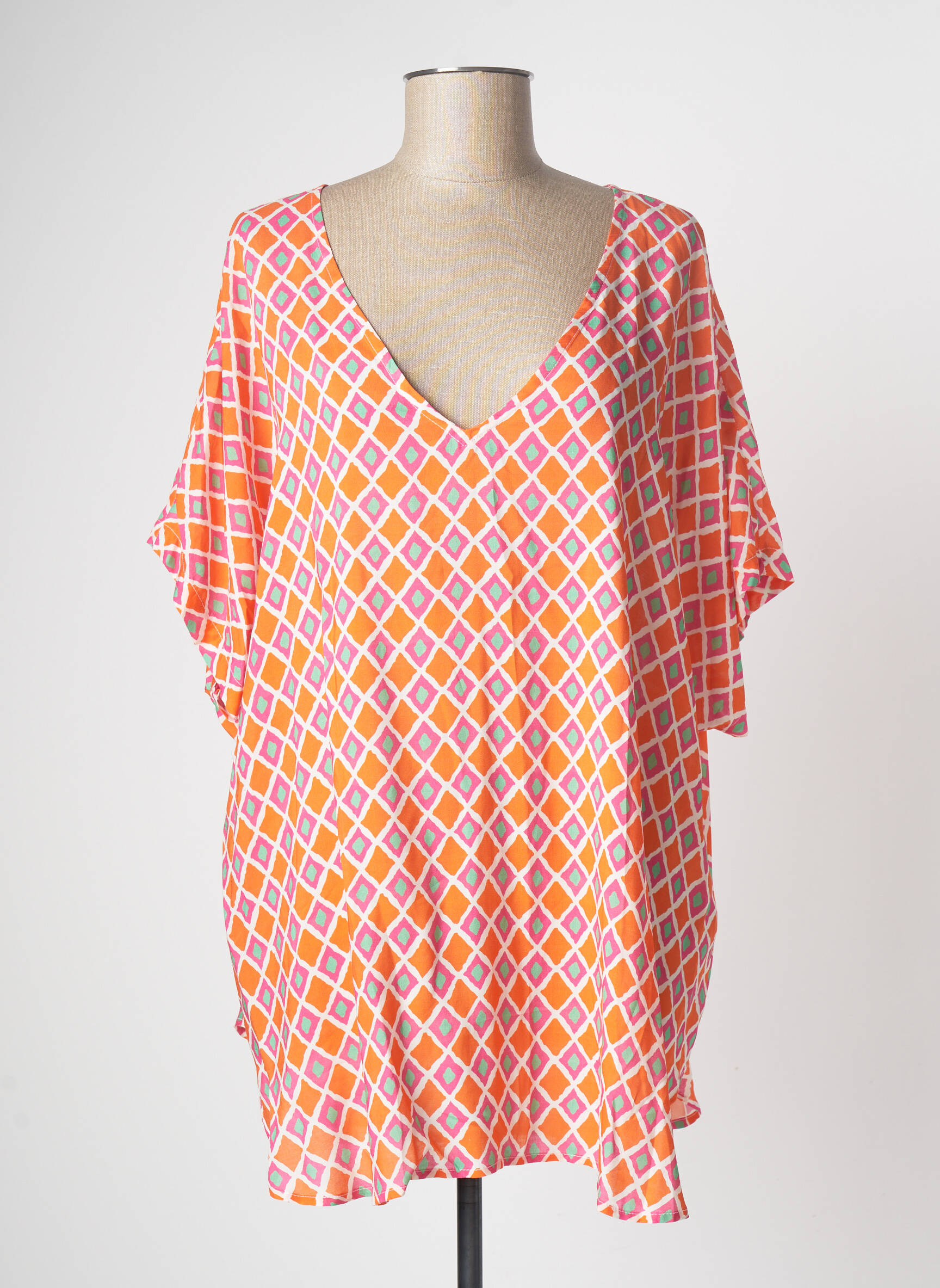 Mat Tuniquemanchecourte Femme couleur orange