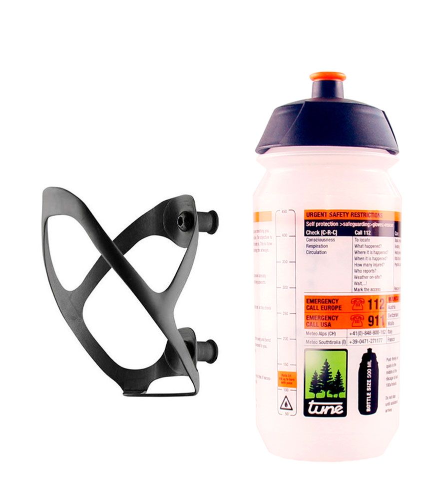 Tune Wasserträger 2.0 Carbonflaschenhalter + Trinkflasche 500ml kaufen | Bike-Discount