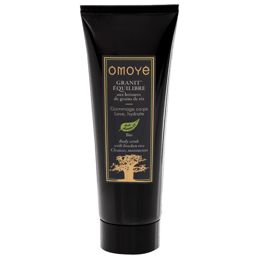 Omoyé Granit'Équilibre Gommage corps Lissant Exfoliant Lavant