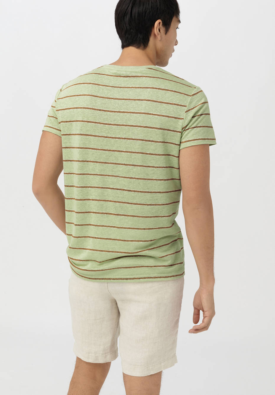 Streifen-Shirt aus reinem Leinen