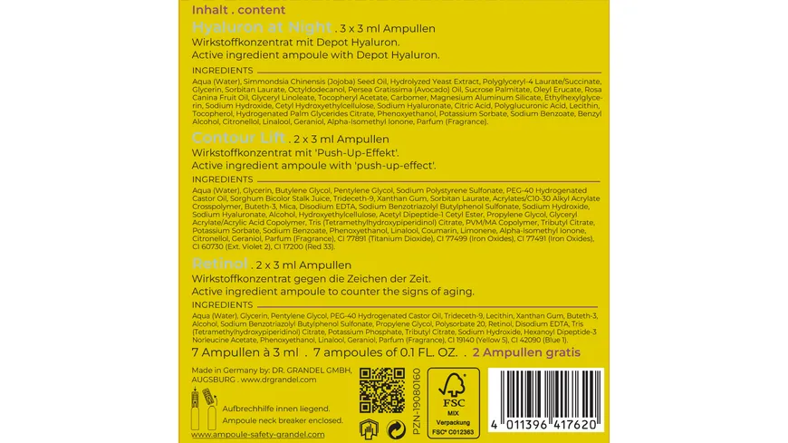 DR. GRANDEL Ampoule Favorites Box Moist & Lift 21 ml