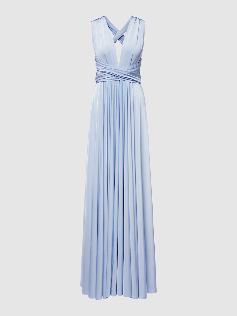 Abendkleid mit Stretch-Anteil in himmelblau