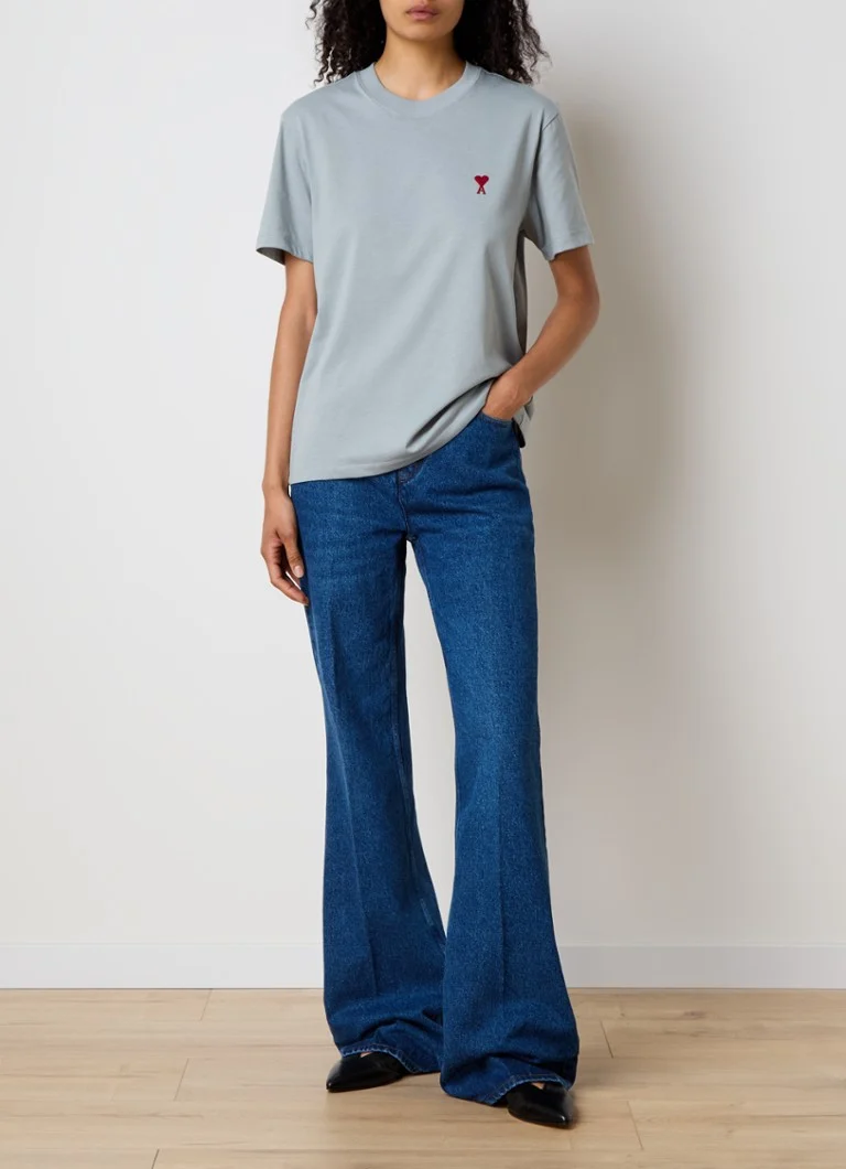 Tricou AMI Paris din bumbac organic cu logo