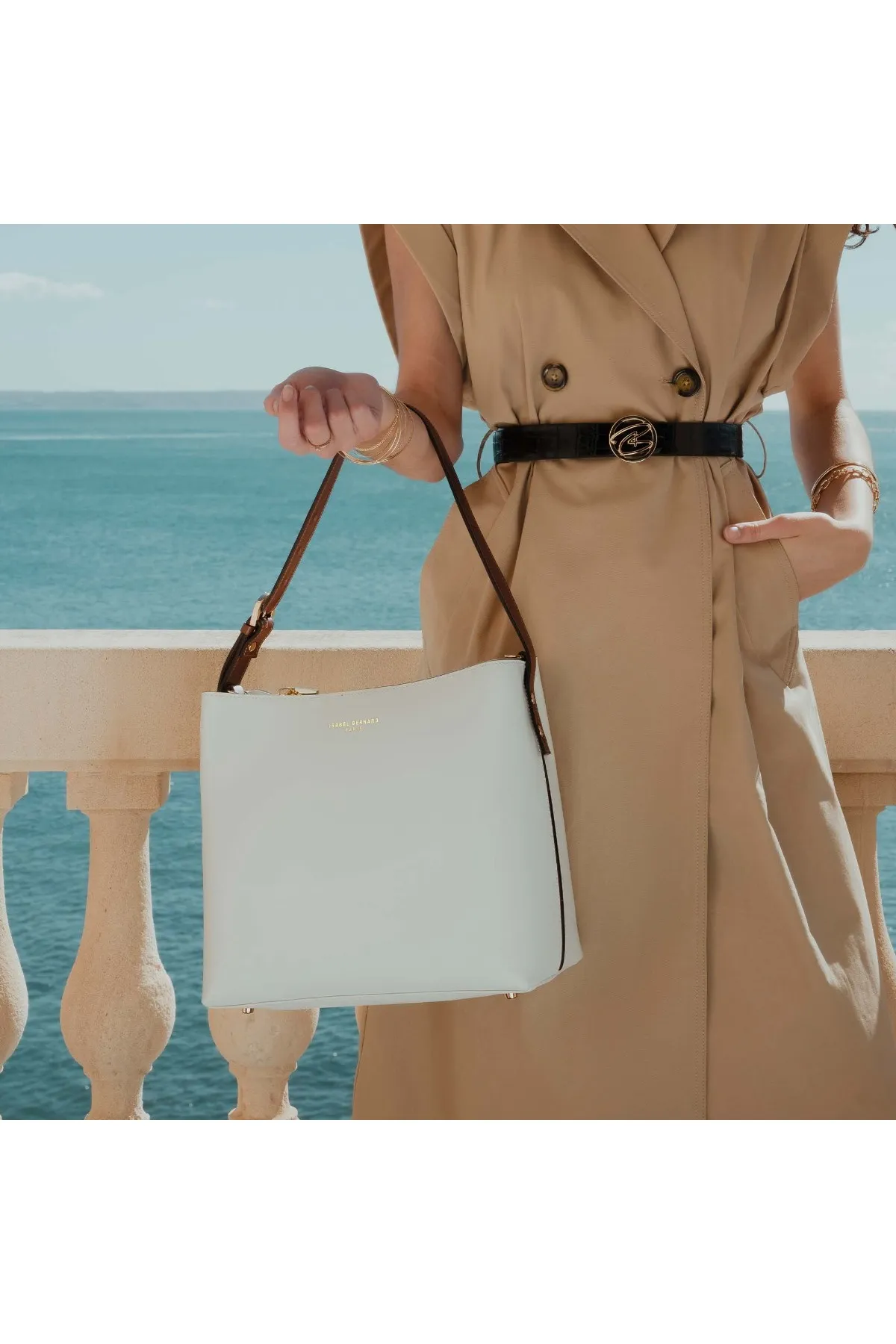 Isabel Bernard  Isabel Bernard Honoré Schultertasche weiß