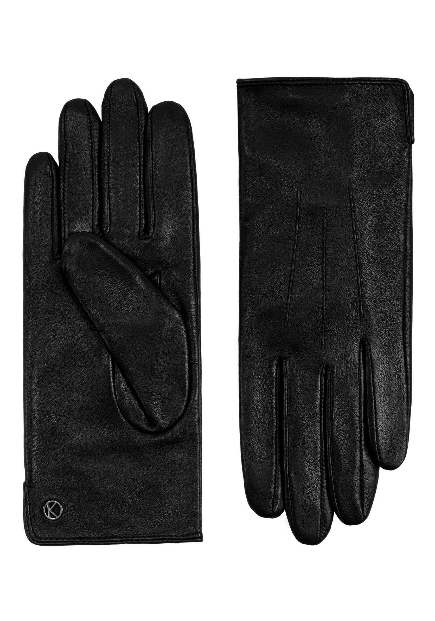 KESSLER Lederhandschuhe Carla Seitenschlitz, Zierbiesen