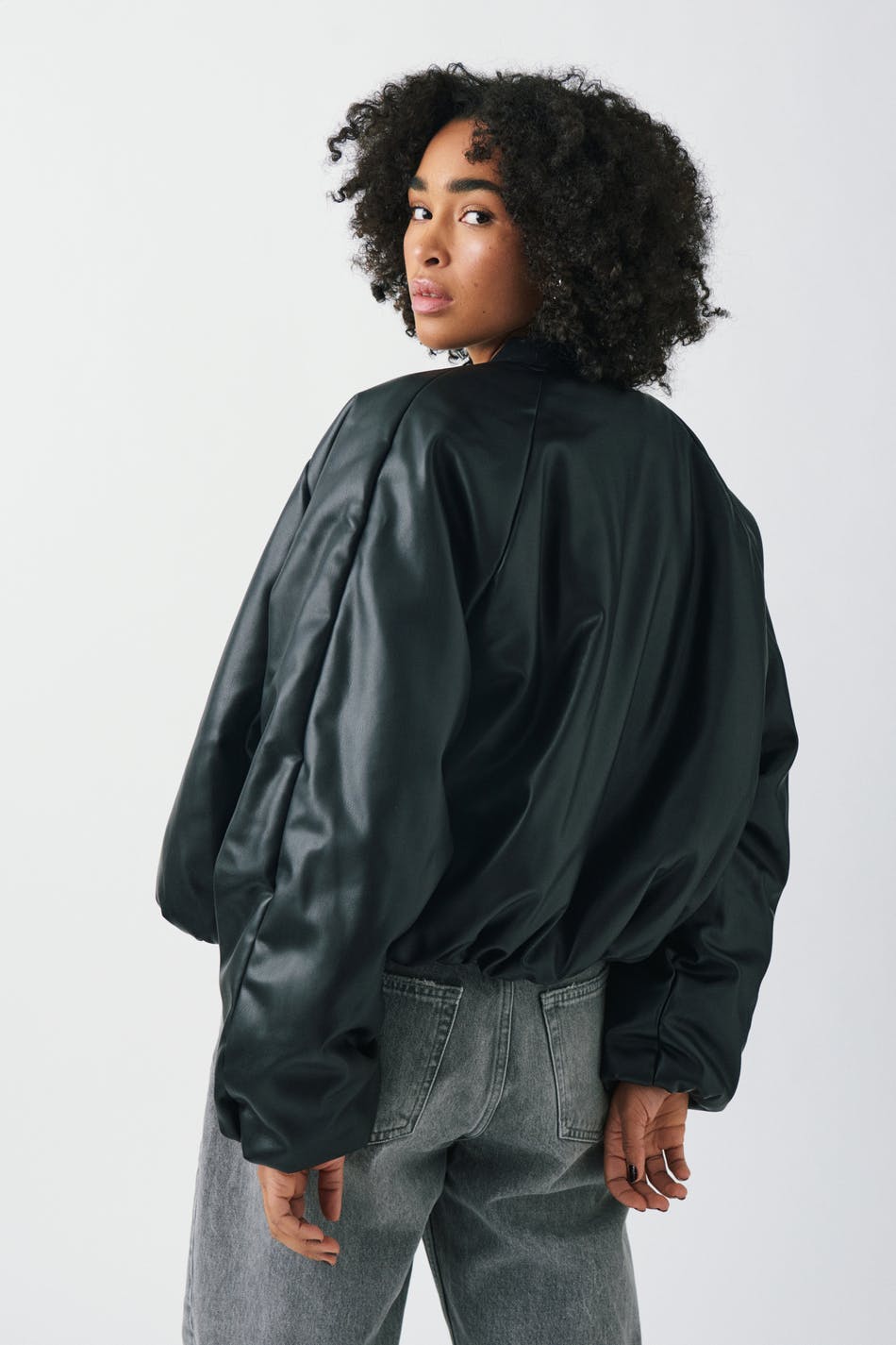Pu bomber jacket