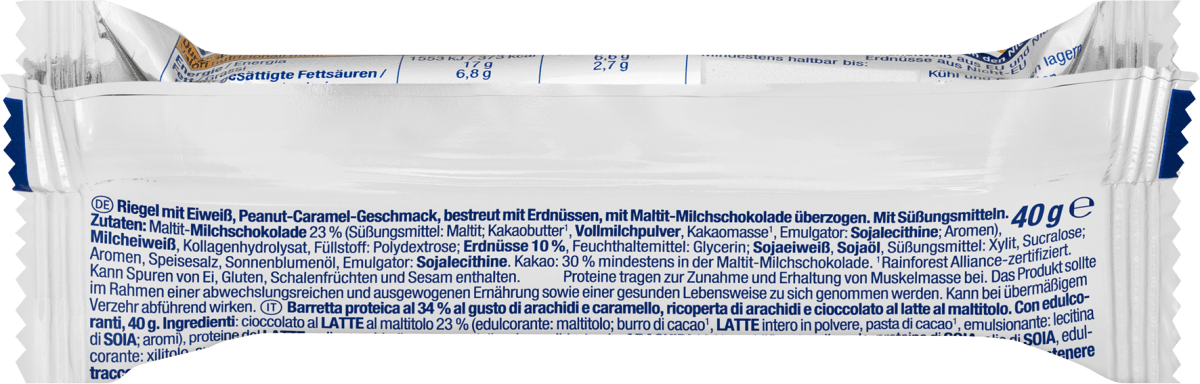 Proteinriegel 34%, Peanut Caramel Geschmack, 40 g