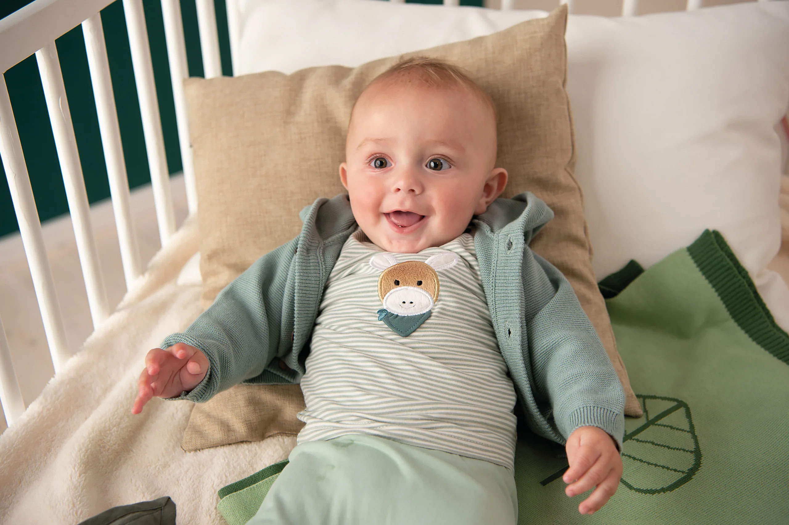 GOTS Set Langarm-Shirt u. Hose Esel Emmi, Jersey