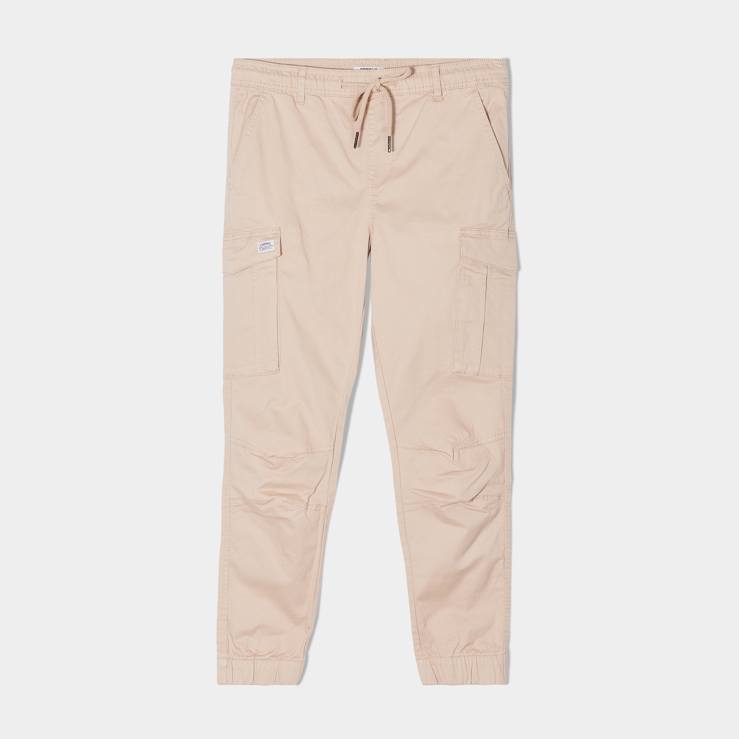 Pantalon cargo taille élastiquée Creeks beige garçon | La Halle