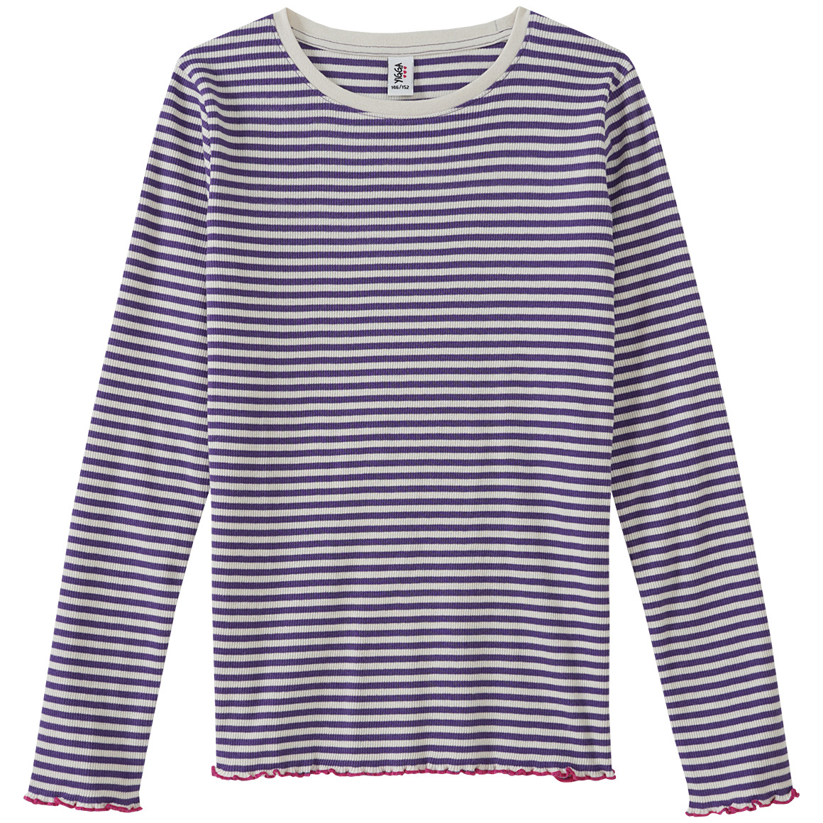 Mädchen Langarmshirt in Rippqualität