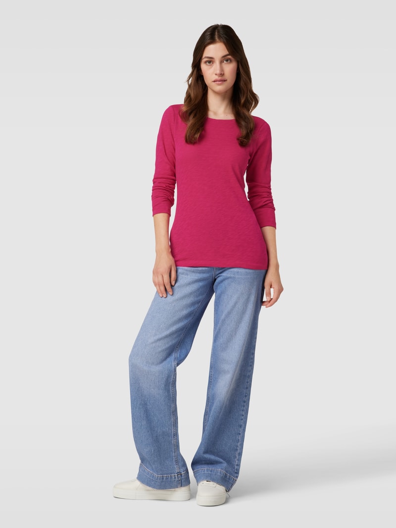 Longsleeve mit Strukturmuster in pink