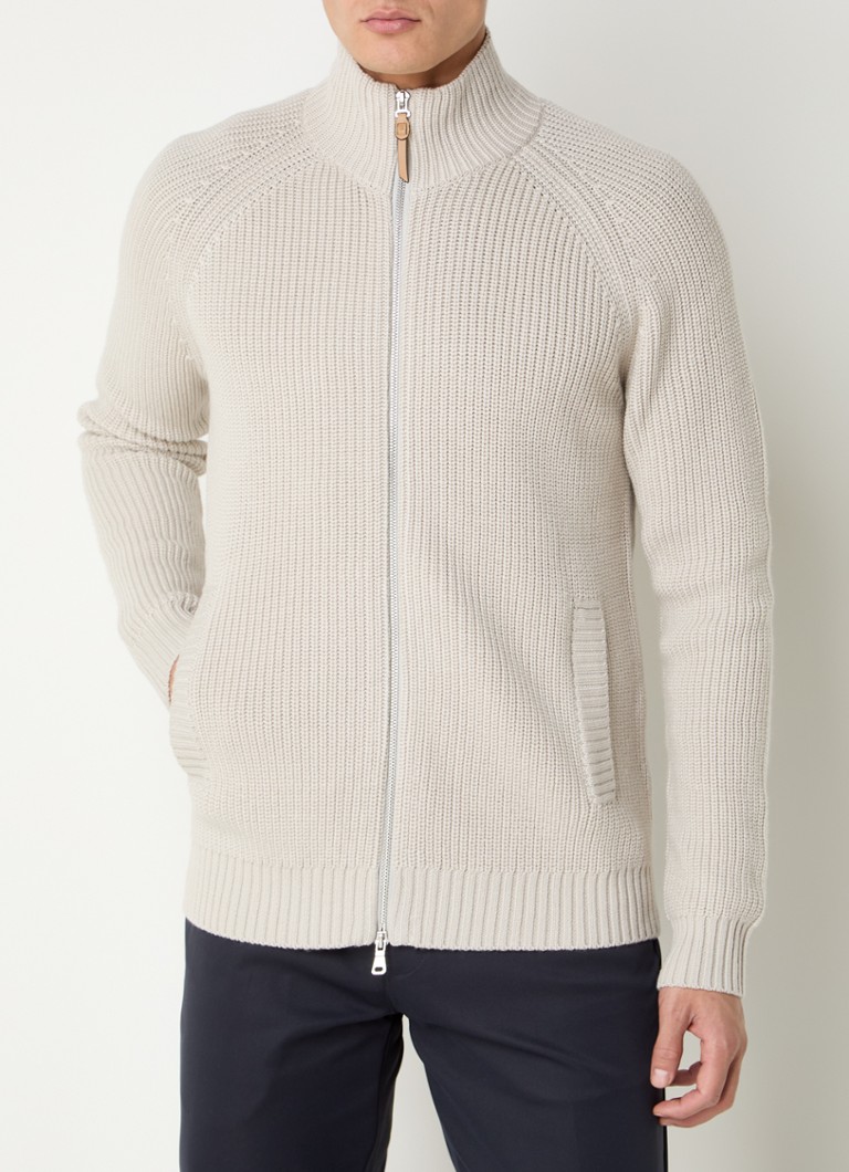 Cardigan Boggi Milano din amestec de lână tricotată gros