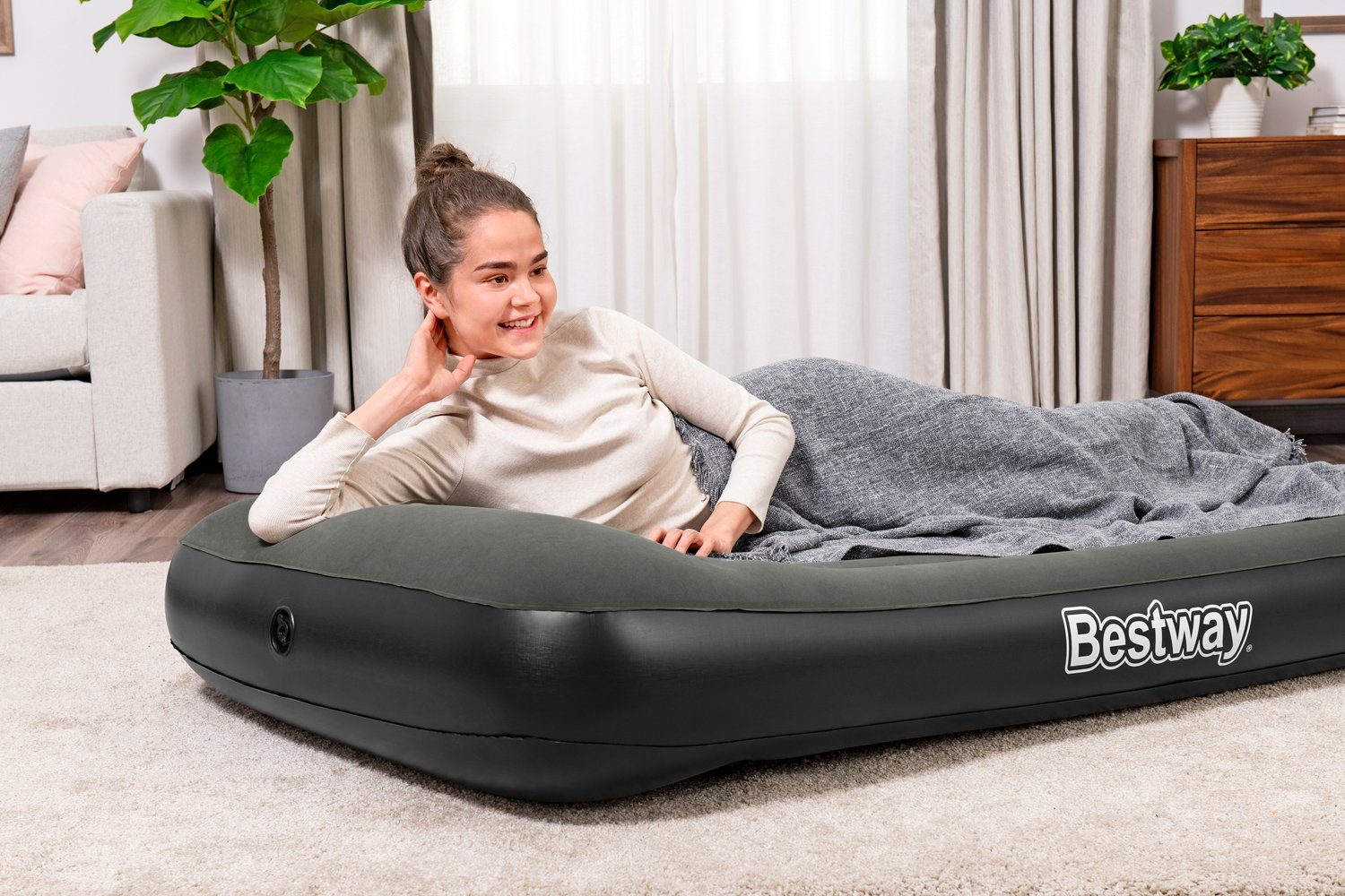 Bestway Luftbett Single 1 Person Luftmatratze Camping 188 x 99 x 30 cm