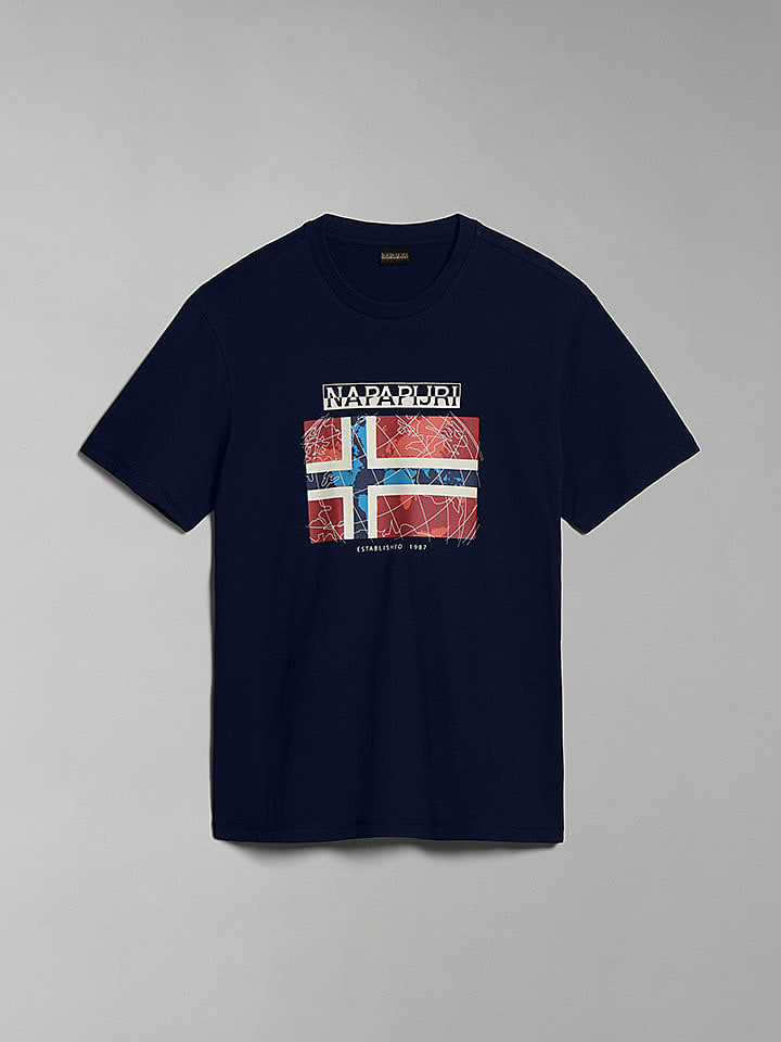 Napapijri Shirt in Dunkelblau günstig kaufen M
