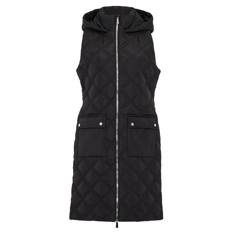 Threadbare THB Maggie Diamond Quilted Gilet Longweste Damen