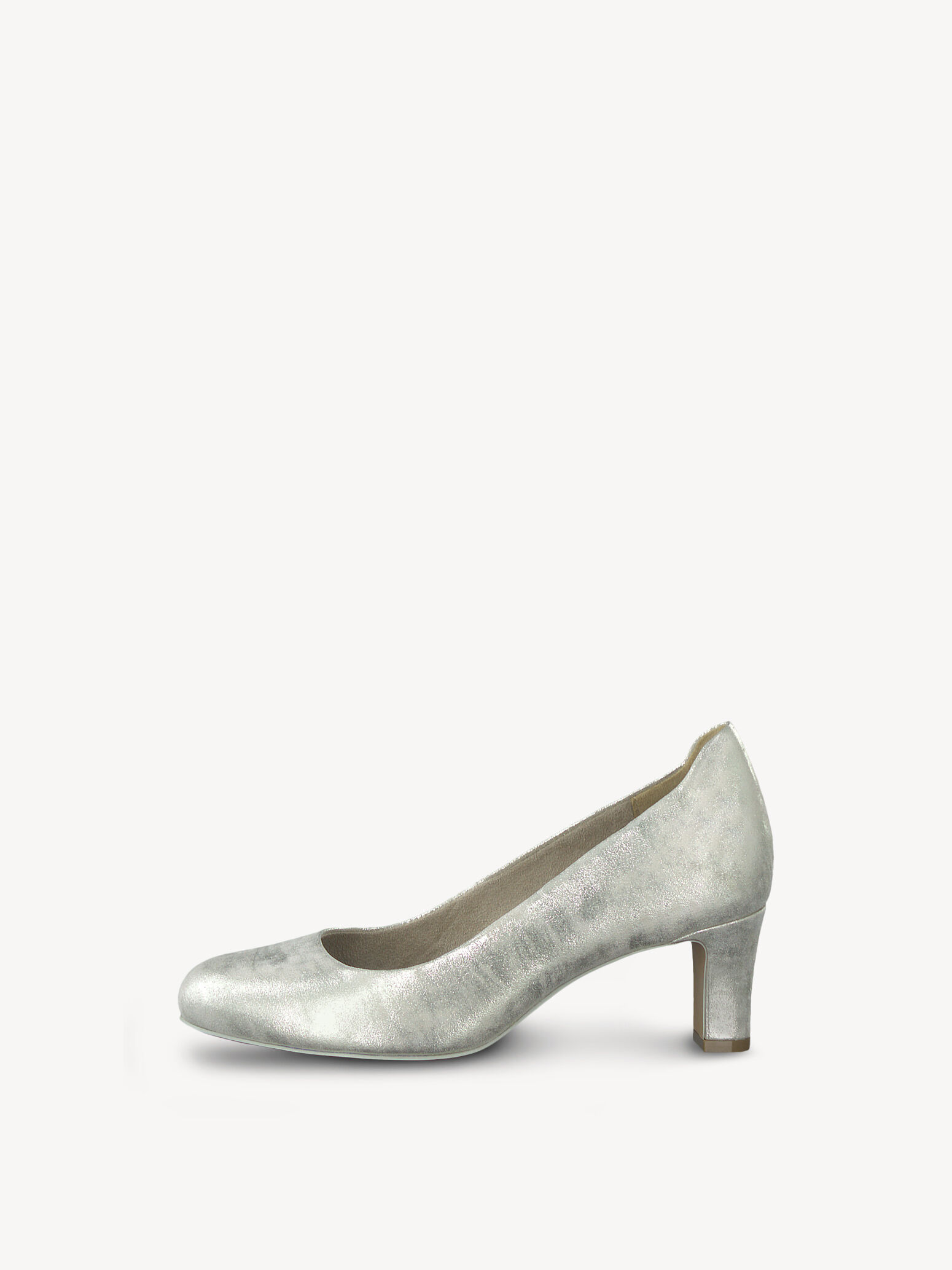 Escarpin en cuir - métallique
