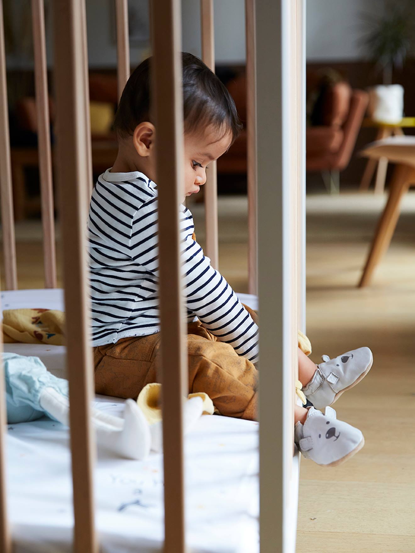Vertbaudet Baby Laufgitter aus Holz FLEXIPARK - natur/weiß