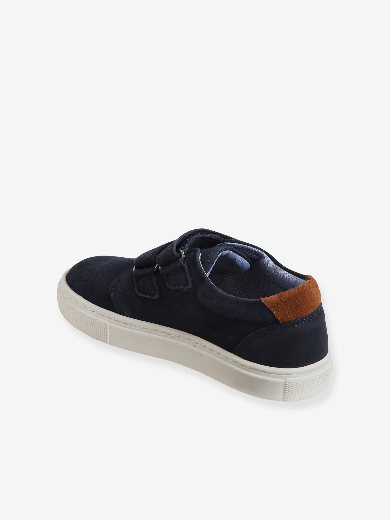 Derbies scratchés cuir garçon marine