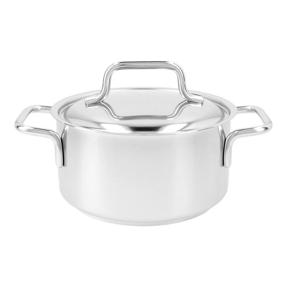 Bratentopf mit Deckel 16 cm, 18/10 Edelstahl