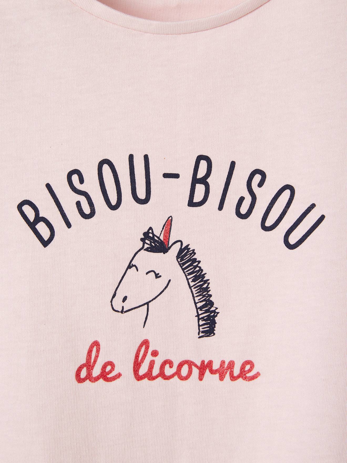 Lot de 3 t-shirts Basics détails irisés fille framboise
