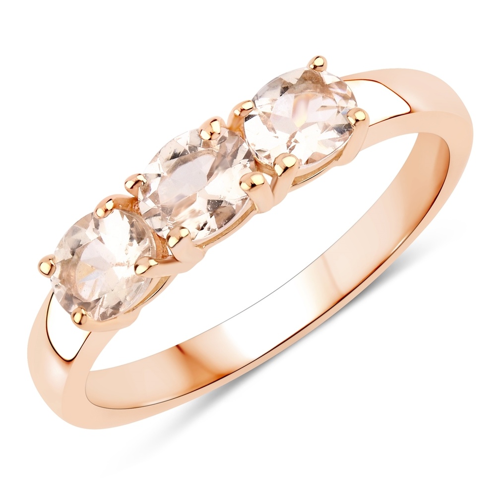 Rafaela Donata Bague Argent sterling Morganite en Or rose Bague