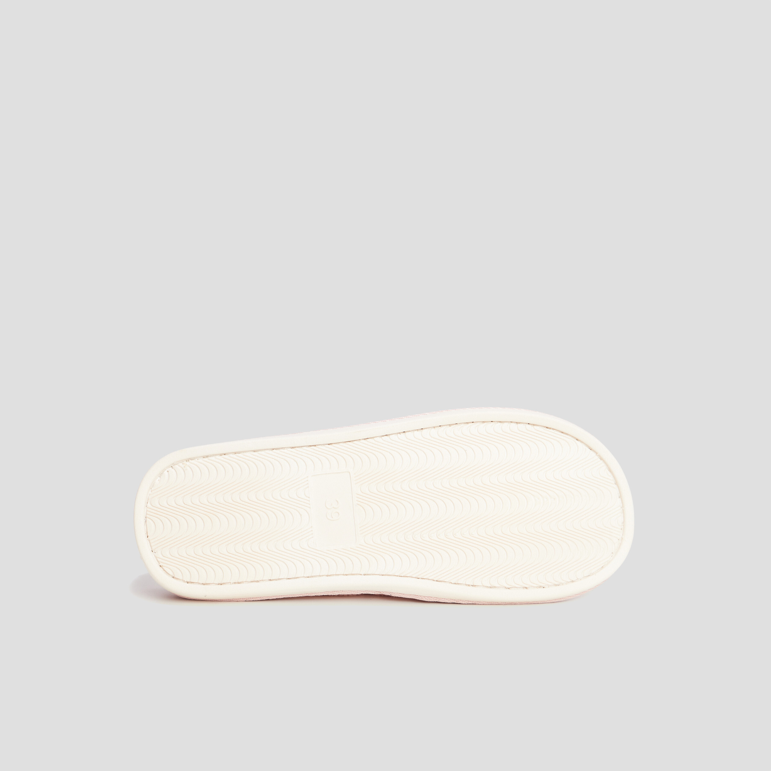 Chaussons mules imitation laine mouton rose femme | La Halle