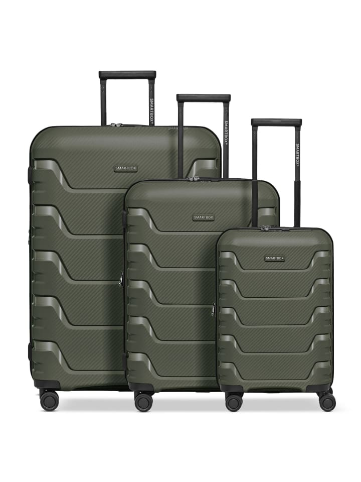Smartbox Edition 01 4 Rollen Kofferset 3-teilig mit Dehnfalte in olive günstig kaufen onesize