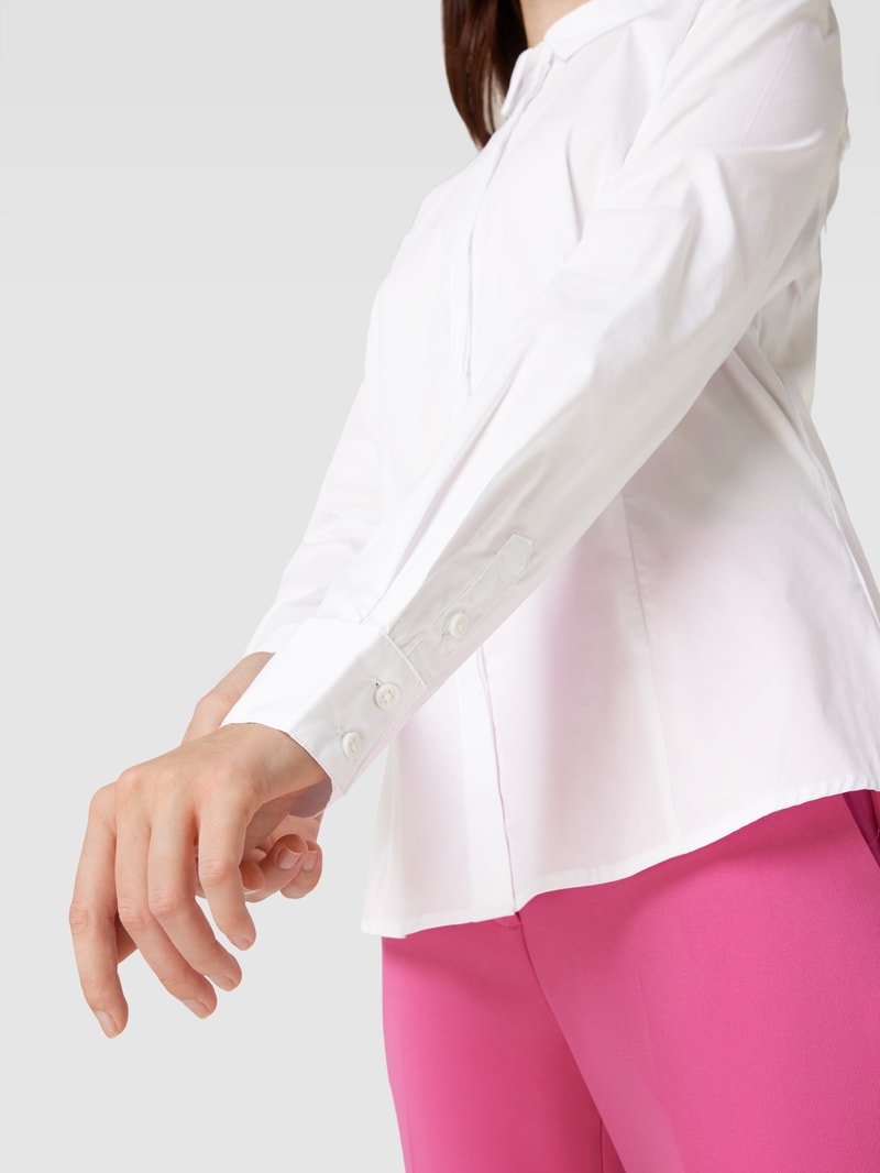 Hemdbluse mit Kentkragen in weiß