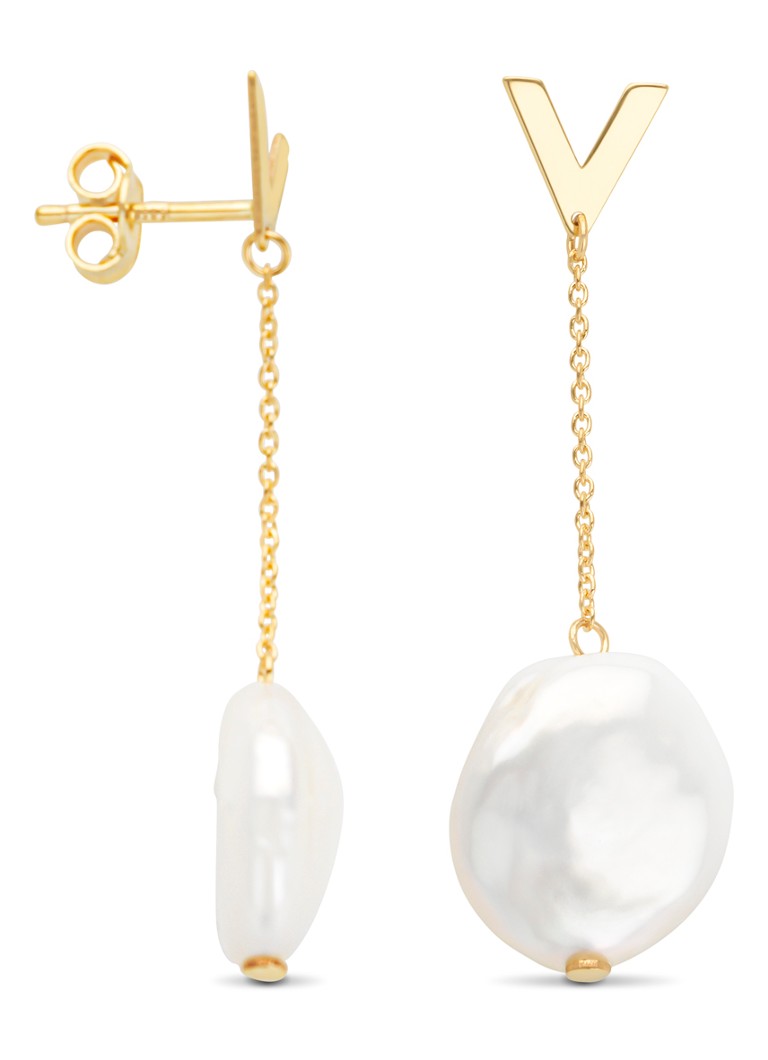 Diamond Point Yellow Gold Marigold Earrings