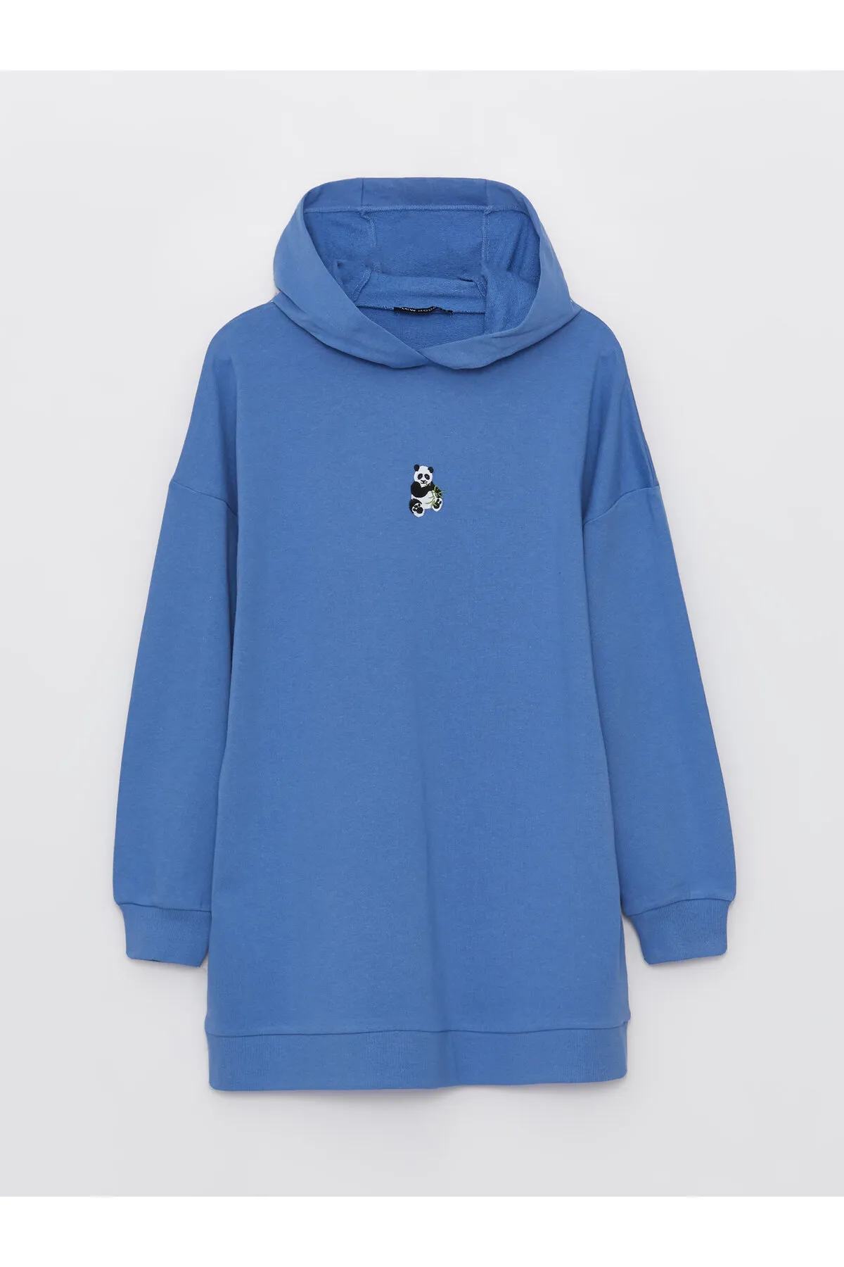 LC Waikiki  Mit Kapuze bestickte Langarm-Sweatshirt-Tunika für Damen