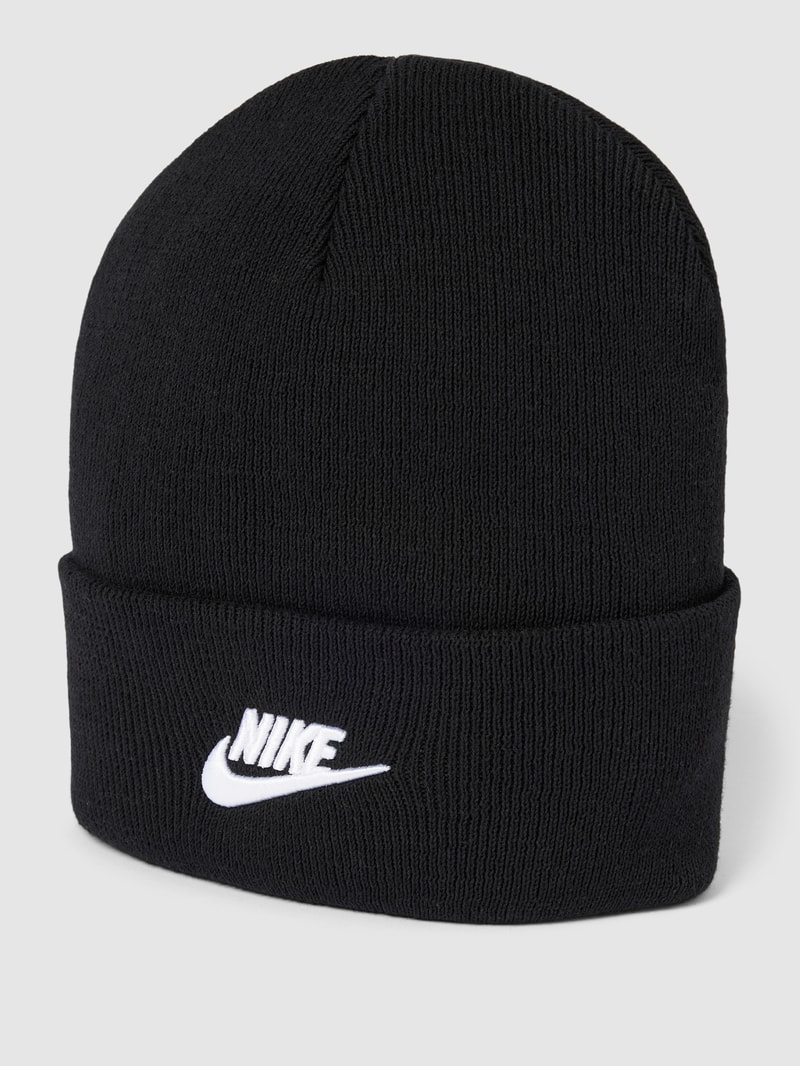 Mütze mit Label-Stitching Modell 'PEAK' in schwarz