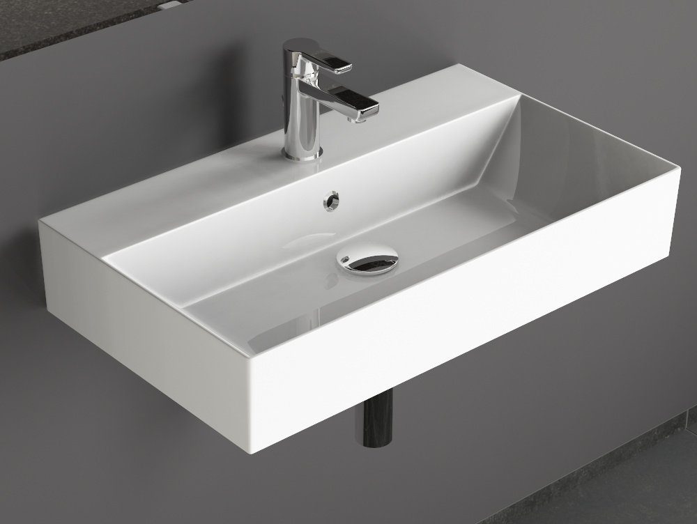 Aqua Bagno Aufsatzwaschbecken Aqua Bagno Keramik Aufsatzwaschtisch Waschtisch (Packung)