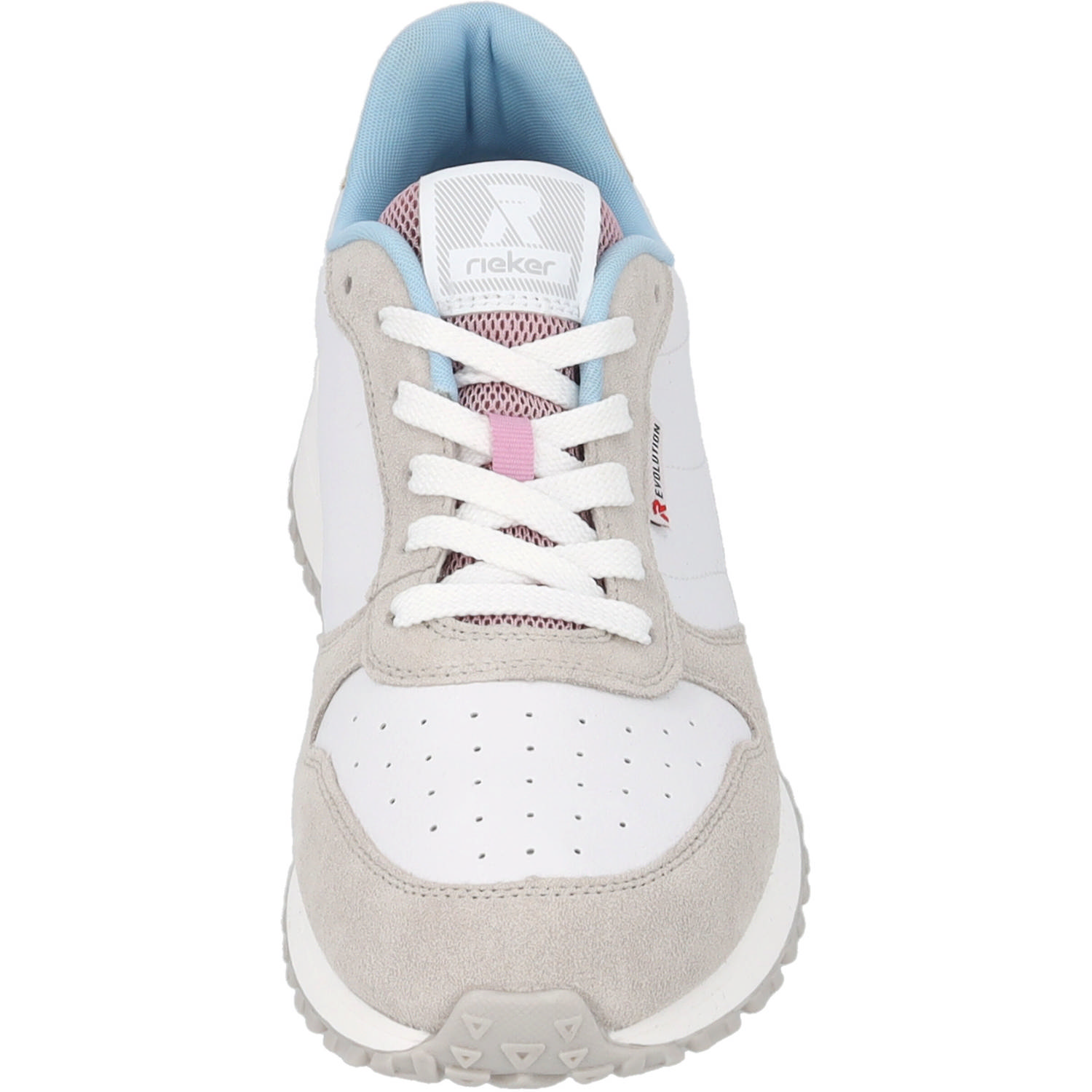 Rieker W0600, Schnürschuhe, Damen, quarz/weiss/sun/lavender/weiss