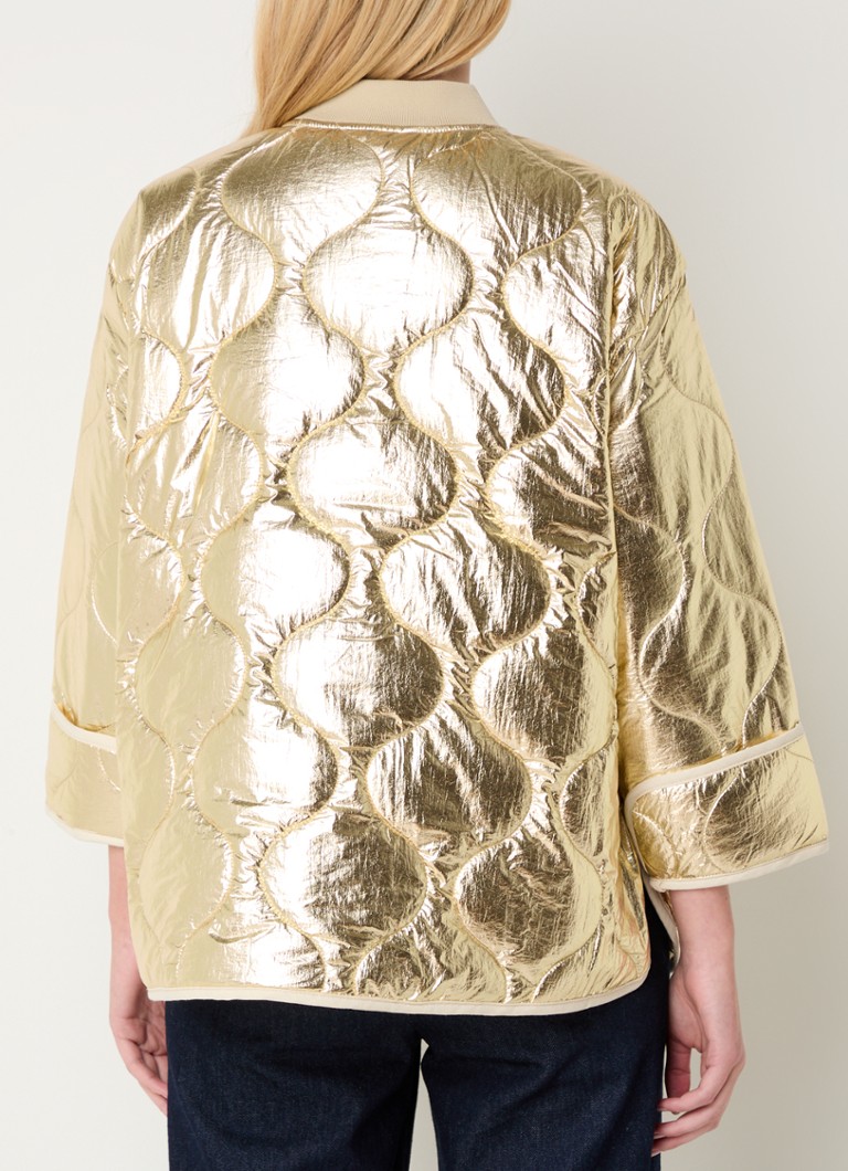 Summum Quilted jacket with quilt pattern and metallic finish