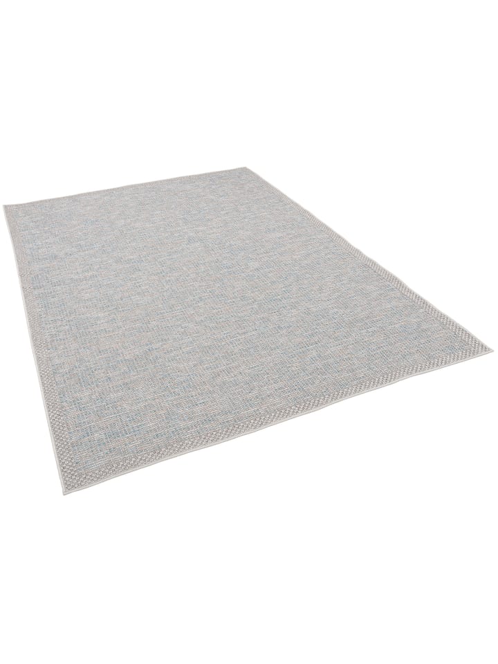Pergamon In & Outdoor Teppich Flachgewebe Ottawa Mix in Blau günstig kaufen