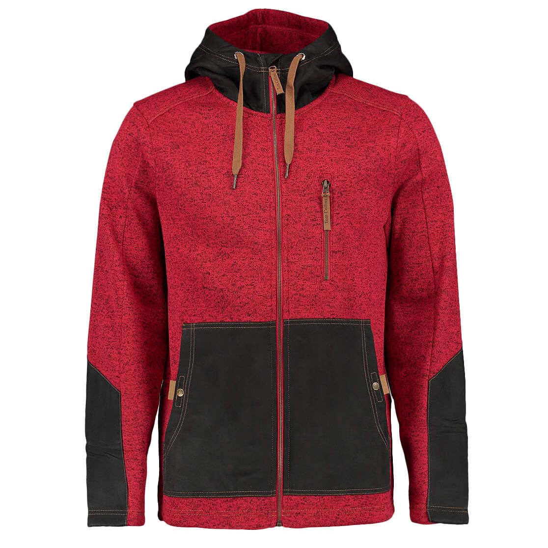Strickfleece Jacke mit Kapuze