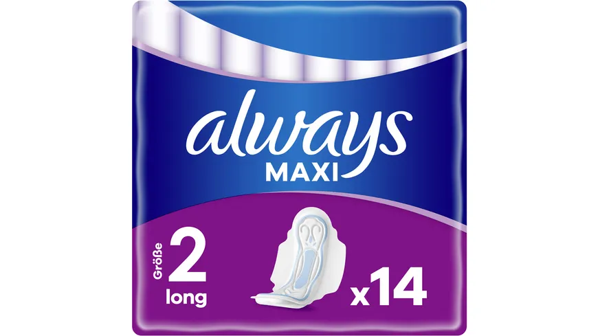 Always Maxi Damenbinden Long mit Flügeln 14ST