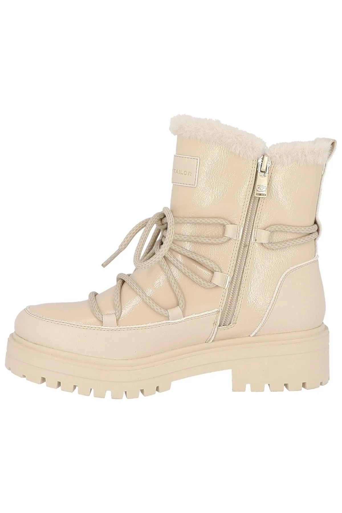 Tom Tailor  Stiefelette - Beige - Blockabsatz