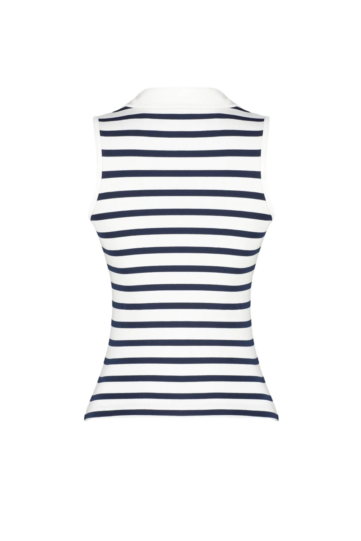Trendyol Collection  Navy Blue*001 Figurbetonte/figurbetonte Stretch-Strickbluse mit Polokragen TWOSS24BZ00517