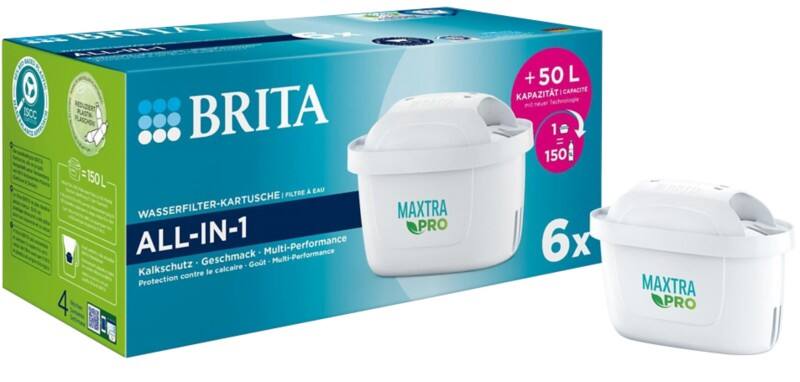 BRITA MXPRO 122041 Wasserfilterkanne Weiß 6 Stück
