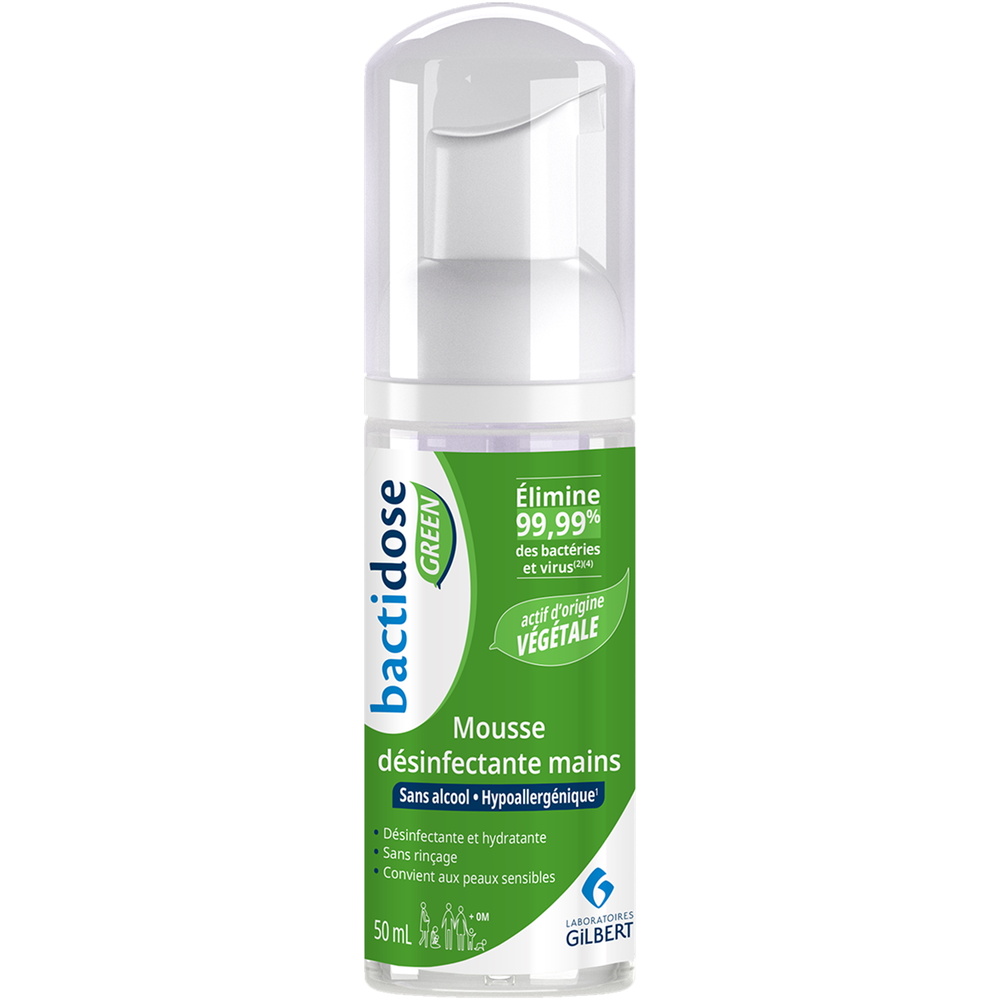 bactidose Bactidose Green Mousse  désinfectante mains 50 mL Mousse désinfectante mains