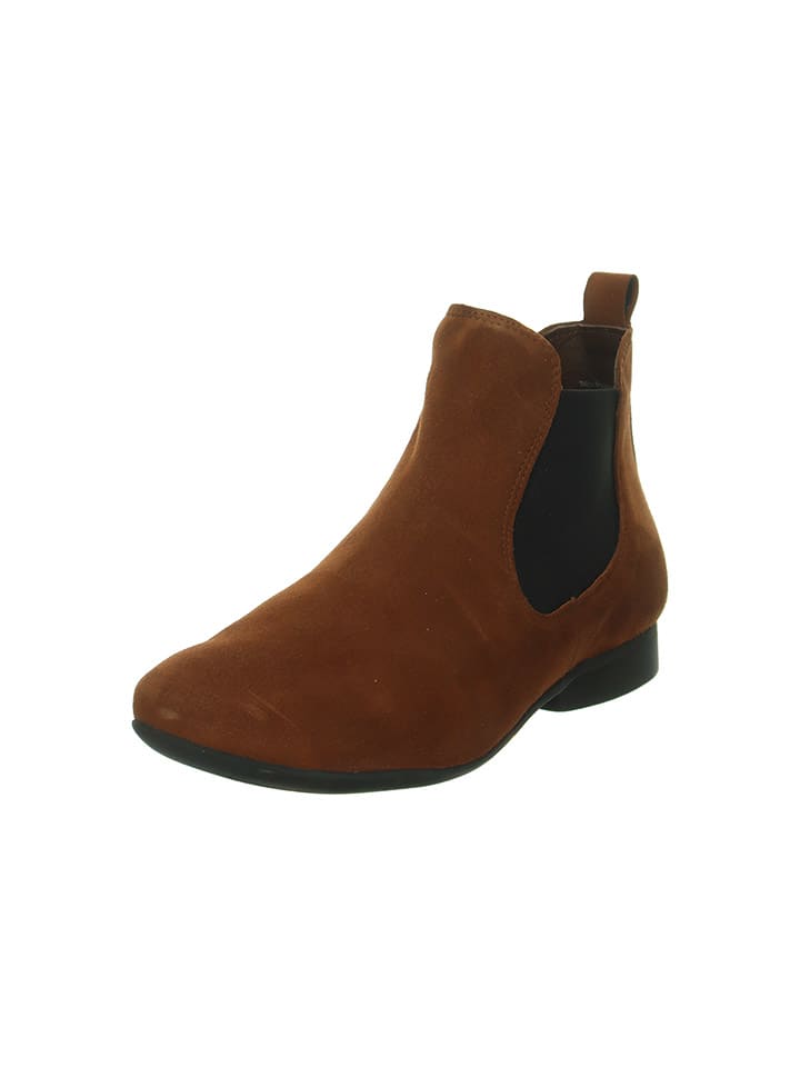 Think! Leder-Chelsea-Boots in Hellbraun günstig kaufen