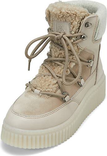 Marc O'Polo Schnürstiefel aus Leder-Textil-Mix