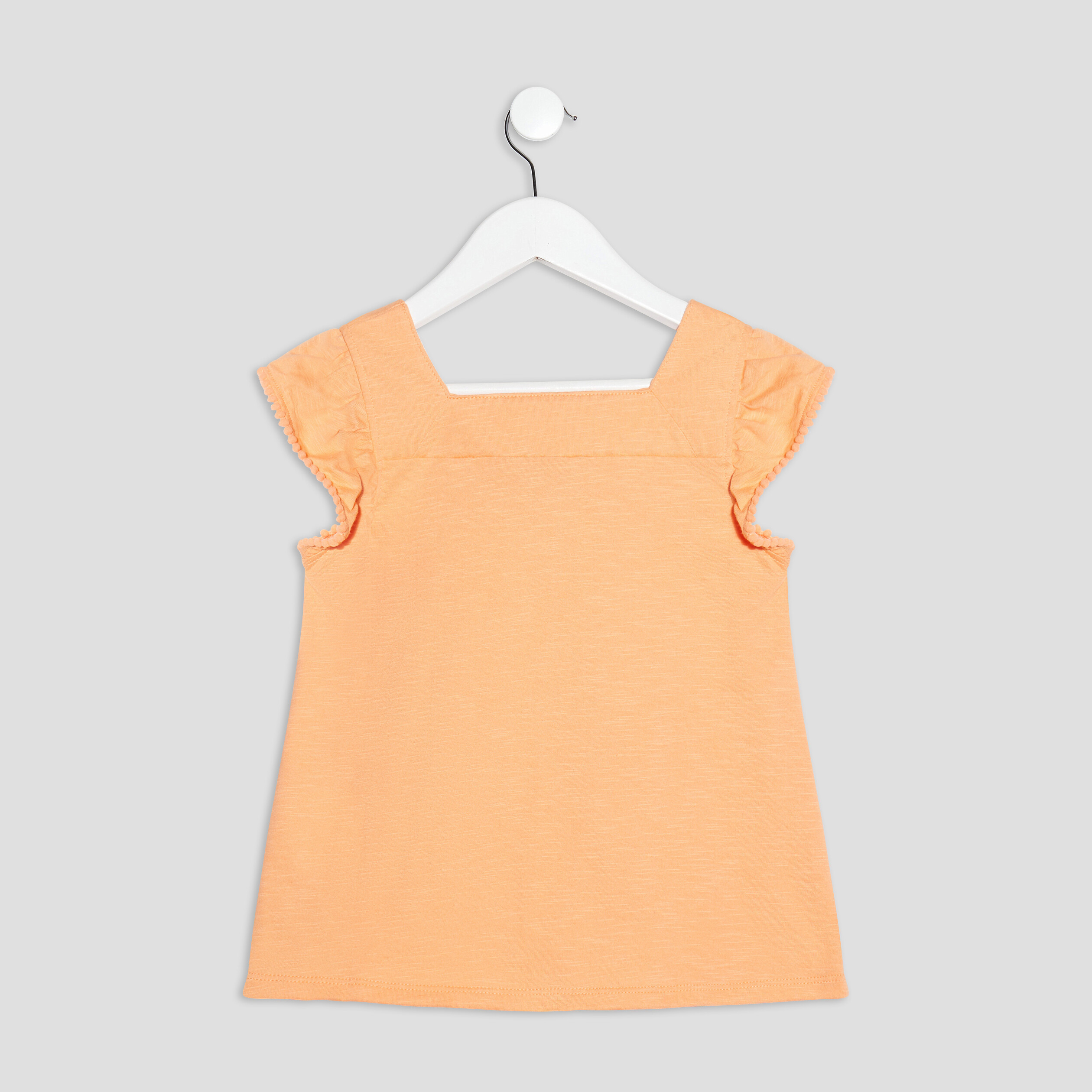 T-shirt manches courtes Creeks orange corail fille | La Halle