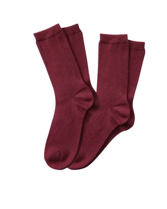 Lot de 2 paires de mi-chaussettes avec cachemire