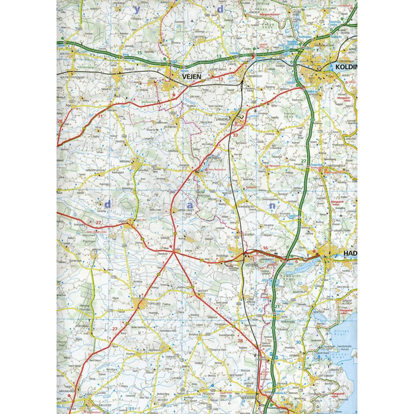 Dänemark West Regionalkarte 1 : 200 000 - Straßenkarte