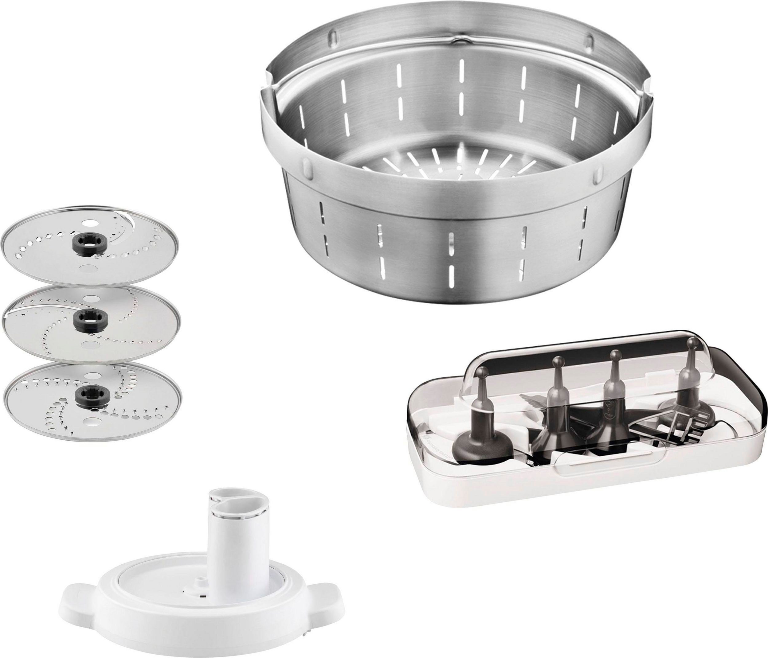 Krups Küchenmaschine mit Kochfunktion HP50A8 Prep&Cook XL, 1550 W, 4,5 l Schüssel, 6 Zubehöre + Schnitzelwerk, 30°C bis zu 150°C, Buch mit 300 Rezepten