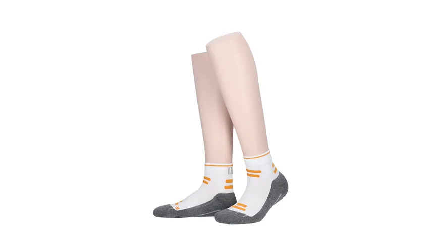 MOVE UP Unisex Sportsocken Kurzschaft Nordic Walking weiß/orange