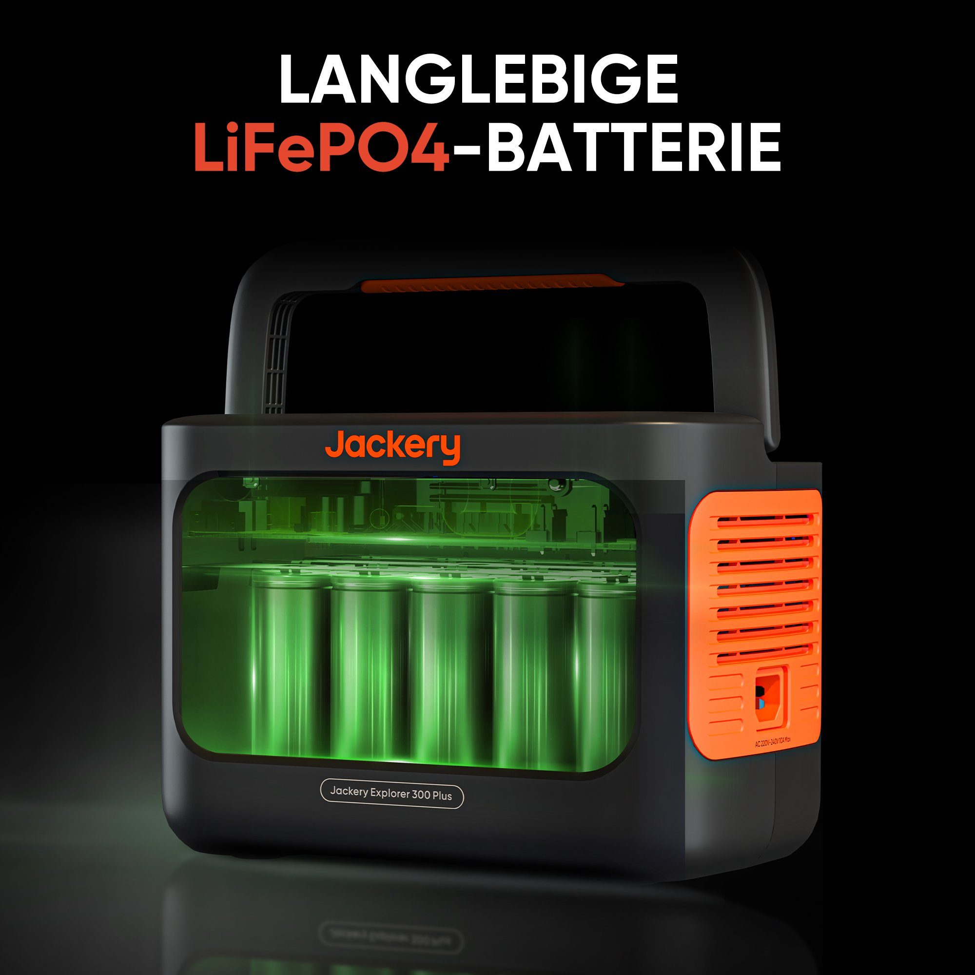 Jackery Stromerzeuger Explorer 300 Plus Tragbare Powerstation 288Wh, 0,60 in kW, LiFePO4 Akku für Outdoor Camping