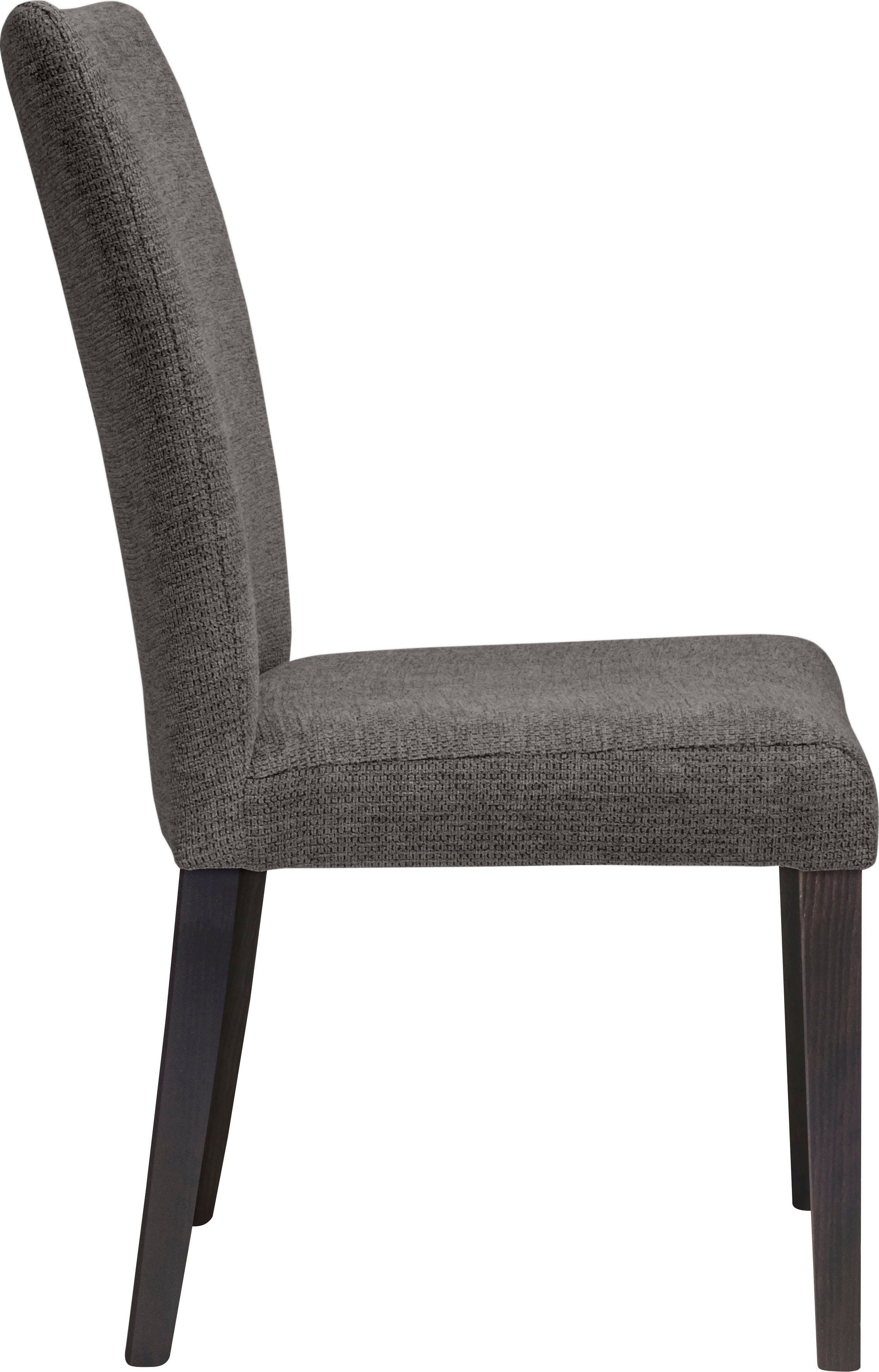Home affaire 4-Fußstuhl Aspen (Set, 2 St), Beine aus massiver Buche, wengefarben lackiert